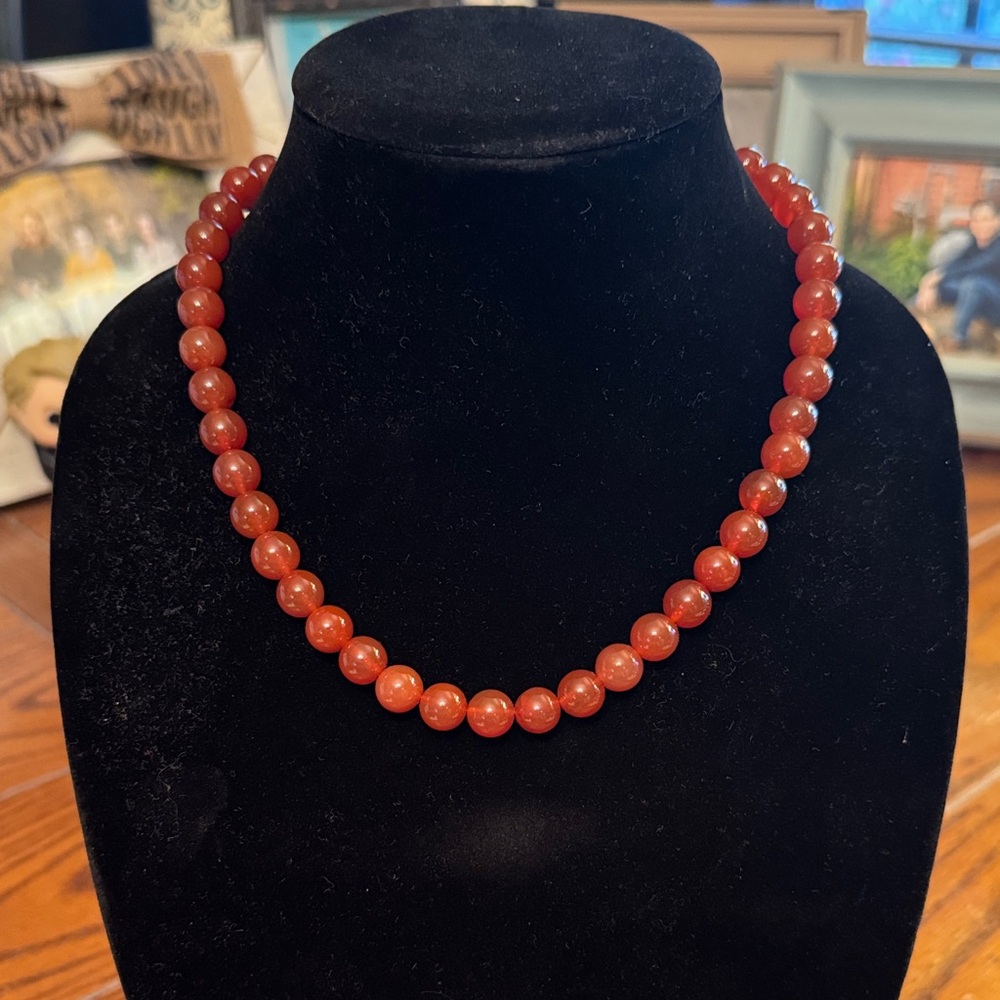 Vintage c1960's Natural Pink Coral Beaded Necklace